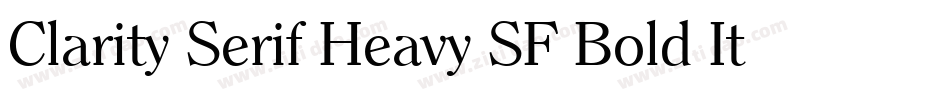 Clarity Serif Heavy SF Bold Italic字体转换